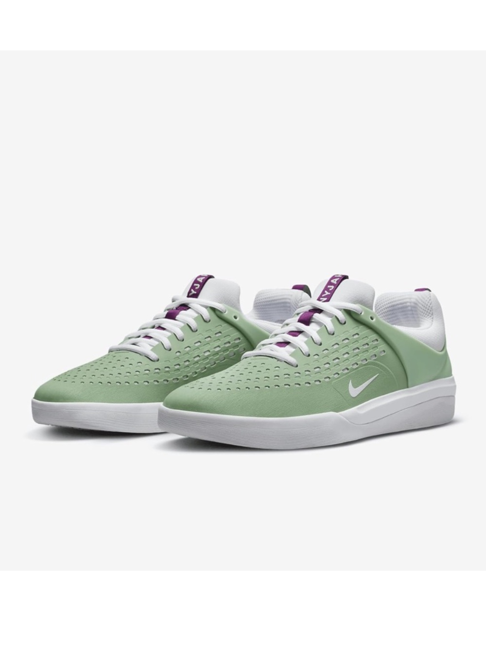 Nike SB Nyjah Free 2 Men’s Size 9 Mint Green White Skate Shoes Nyjah Huston